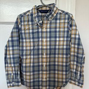 Janie and Jack Blue and Yellow Button Down Shirt